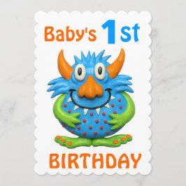 Das Monster-Geburtstags-Party des Babys 1. Einladung