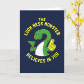 Das Monster von Loch Ness glaubt an dich Karte (Gelbe Blume)