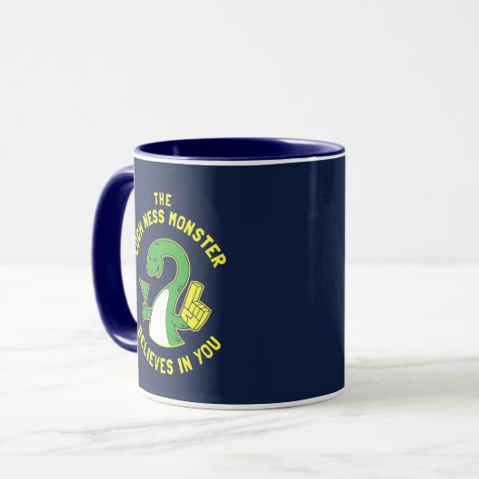 Das Monster von Loch Ness glaubt an dich Tasse (Vorderseite Links)