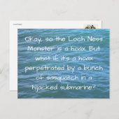 Das Monster von Loch Ness ist jetzt ein Scherz? Postkarte (Vorne/Hinten)