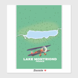 Das Montriond-Frankreich-Urlaubsplakat. Aufkleber