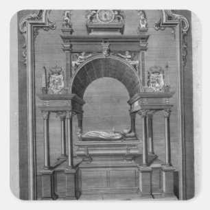 Das Monument von Mary-Königin der Schotten Quadratischer Aufkleber