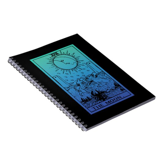 Das Moon Tarot Card Gradient Notebook Notizblock (Rechte Seite)