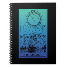Das Moon Tarot Card Gradient Notebook