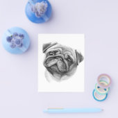 Das Mops-Portrait | NIEDLICHER MOPS Flyer (Einzeln)