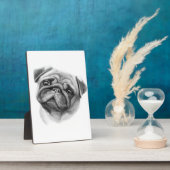 Das Mops-Portrait | NIEDLICHER MOPS Fotoplatte (Seite)