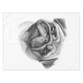 Das Mops-Portrait | NIEDLICHER MOPS Tischdecke (Vorderseite (Horizontal))