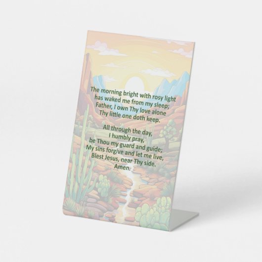 Das Morgengebet eines Kindes auf dem Schild der Hö (Vorderseite)