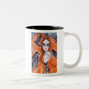 Das Morrigan - Kriegers-Königin Zweifarbige Tasse