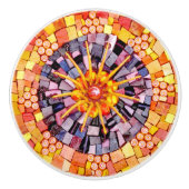 Das Mosaik der gemischten Medien Keramikknauf (Vorderseite)