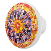 Das Mosaik der gemischten Medien Keramikknauf (Rechts)