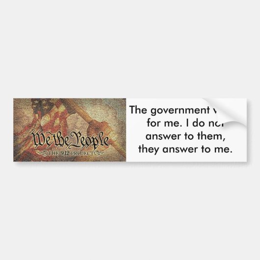 Das Mosaik des Projekt-9-12 und die 9 Prinzipien Autoaufkleber (Vorne)