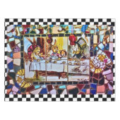 das Mosaik des verrückten Tee-Party Tischdecke (Vorderseite (Horizontal))