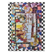 das Mosaik des verrückten Tee-Party Tischdecke (Vorderseite)