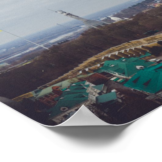 Das Motherland-Denkmal in Kiew Poster (Ecke)