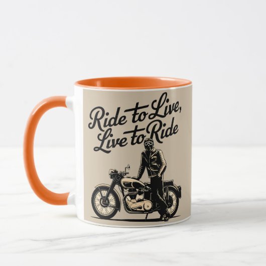 Das Motorrad-Leben: Der Motorradgeist Tasse (Links)