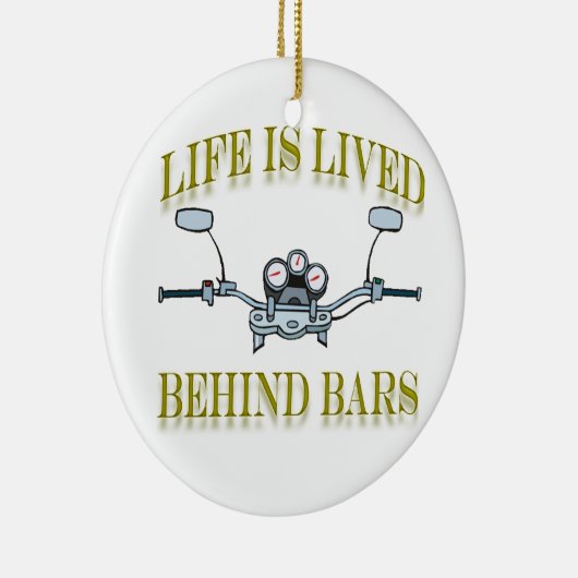 Das Motorrad-Leben ist gelebte hinter Gittern Keramikornament (Rechts)