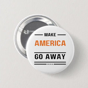 Das Motto der orangefarbenen Typografie, Amerika a Button