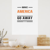 Das Motto der orangefarbenen Typografie, Amerika a Poster (Küche)