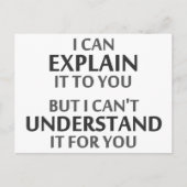 Das Motto des Ingenieurs kann es für Sie nicht ver Postkarte (Vorderseite)