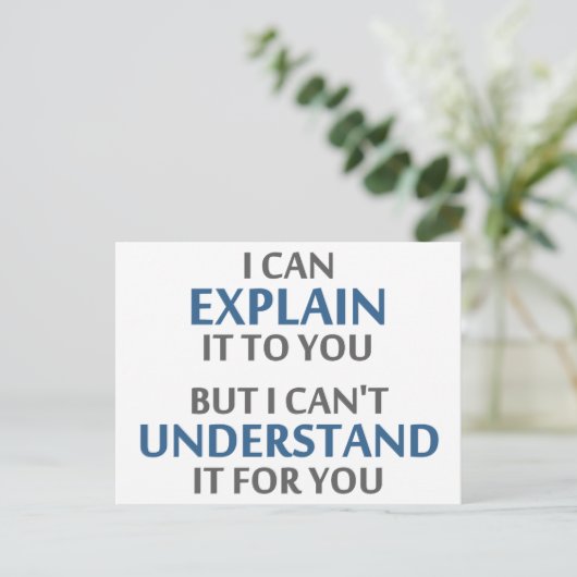 Das Motto des Ingenieurs kann es für Sie nicht ver Postkarte (Stehend Vorderseite)