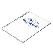 Das Motto des Ingenieurs - Wissenschafts-Art Notizblock (Linke Seite)