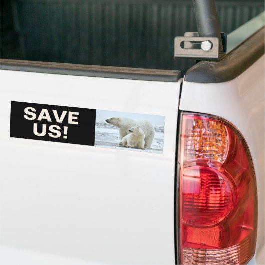 Das Motto des Klimaschutzes für Polarbären auf sch Autoaufkleber (Auf Lkw)