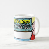 Das Motto des Lehrers Kaffeetasse (VorderseiteRechts)