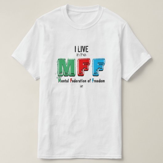 Das Motto Freiheit & Freiheit T-Shirt (Design vorne)