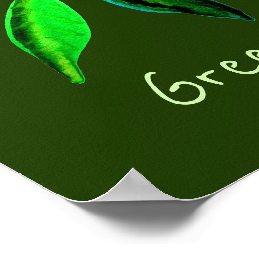 Das Motto "Green Life"-Öko illustrieren Poster (Ecke)