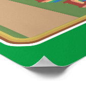 Das Motto "Retro Sloth Slow Down Fun" ändern Poster (Ecke)