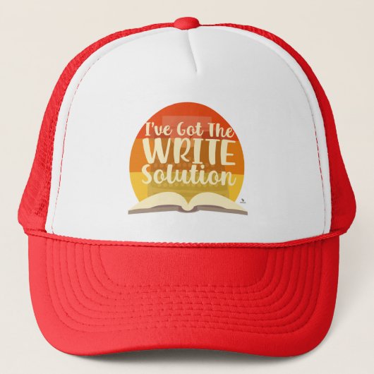 Das Motto "Write Solution Funny Author" got Truckerkappe (Vorderseite)