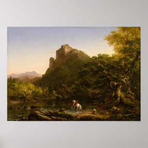 Das Mountain Ford - Thomas Cole Wall Art Poster