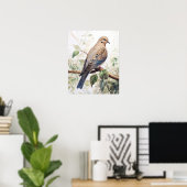 Das Mourning Dove Bird Art Print Poster (Heimbüro)