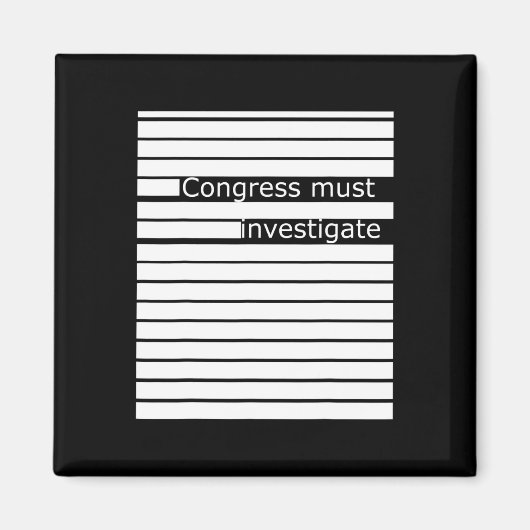 Das Mueller-Report Ag Barr Redacted T-Shirt Magnet (Vorne)