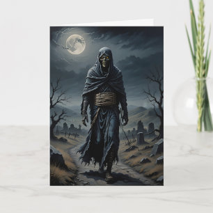 Das Mummy Walks Halloween Karte
