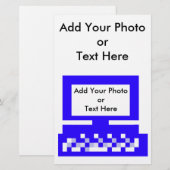Das MUSEUM Künstler-Reihen-Bild-Computer-Blau Briefpapier (Vorne/Hinten)