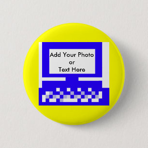 Das MUSEUM Künstler-Reihen-Bild-Computer-Blau Button