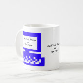 Das MUSEUM Künstler-Reihen-Bild-Computer-Blau Kaffeetasse (Vorderseite Links)