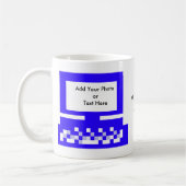 Das MUSEUM Künstler-Reihen-Bild-Computer-Blau Kaffeetasse (Links)