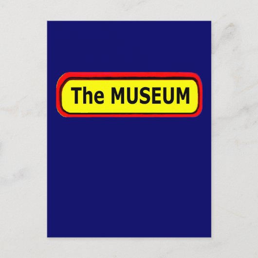 Das MUSEUM-Logo des MUSEUM Zazzle Postkarte (Vorderseite)