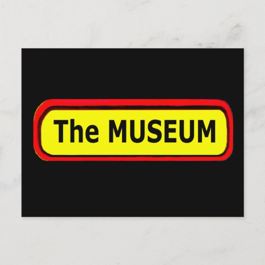 Das MUSEUM-Logo des MUSEUM Zazzle Postkarte (Vorderseite)