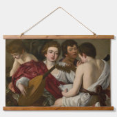 Das Musicians Tapestry Wandteppich Mit Holzrahmen (Vorne)
