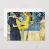Das Musikbild von Gustav Klimt Postkarte (Vorne/Hinten)