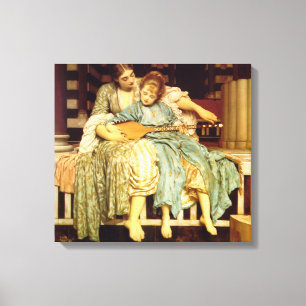 Das Musikunterricht von Frederic Leighton Leinwanddruck