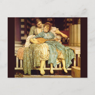 Das Musikunterricht von Frederic Leighton Postkarte