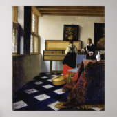 Das Musikunterricht von Johannes Vermeer Poster (Vorne)
