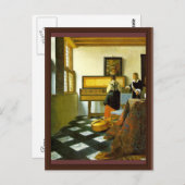Das Musikunterricht von Vermeer Van Delft Jan Postkarte (Vorne/Hinten)