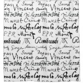 Das Muster berühmter Künstler Duschvorhang (Vorderseite)