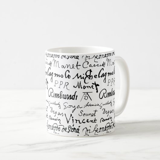 Das Muster berühmter Künstler Kaffeetasse (VorderseiteRechts)